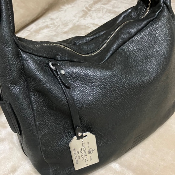 Black Pebbled leather hobo bag - Ralph Lauren - Picture 13 of 16